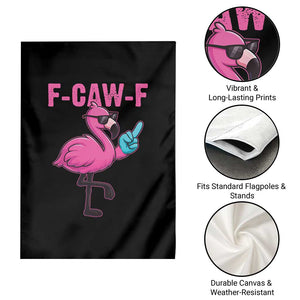 Funny F-Caw-F Flamingo Garden Flag Adult Humor TS10 Print Your Wear