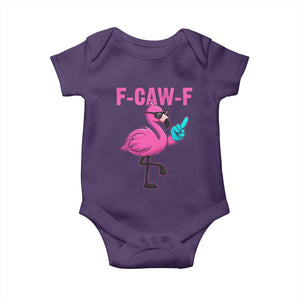 Funny F-Caw-F Flamingo Baby Onesie Adult Humor TS10 Purple Print Your Wear