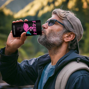 Funny F-Caw-F Flamingo 4 in 1 Can Cooler Tumbler Adult Humor TS10 Print Your Wear