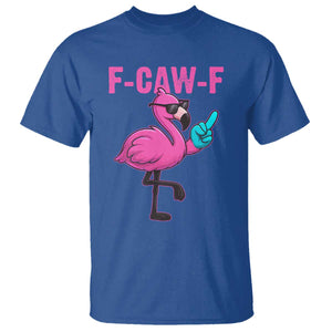 Funny F-Caw-F Flamingo T Shirt Adult Humor TS10 Royal Blue Print Your Wear