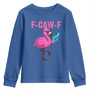 Funny F-Caw-F Flamingo Youth Sweatshirt Adult Humor TS10 Royal Blue Print Your Wear