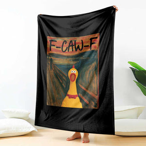 F Caw F Screaming Chicken Throw Blanket Funny Fawk Off Meme TS10 Print Your Wear