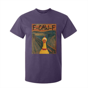 F Caw F Screaming Chicken T Shirt For Kid Funny Fawk Off Meme TS10 Purple Print Your Wear