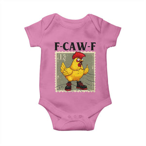 F Caw F Screaming Chicken Baby Onesie Metal Heavy Punk Rock Music TS10 Azalea Print Your Wear