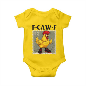 F Caw F Screaming Chicken Baby Onesie Metal Heavy Punk Rock Music TS10 Daisy Print Your Wear