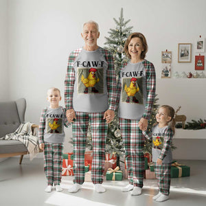 F Caw F Screaming Chicken Plaid Pajama Set Metal Heavy Punk Rock Music TS10 Christmas Plaid Print Your Wear