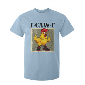 F Caw F Screaming Chicken T Shirt For Kid Metal Heavy Punk Rock Music TS10 Light Blue Print Your Wear