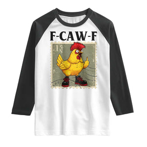 F Caw F Screaming Chicken Raglan Shirt Metal Heavy Punk Rock Music TS10 White Black Print Your Wear