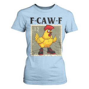 F Caw F Screaming Chicken T Shirt For Women Metal Heavy Punk Rock Music TS10 Light Blue Print Your Wear