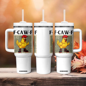 F Caw F Screaming Chicken Tumbler With Handle Metal Heavy Punk Rock Music TS10 Print Your Wear