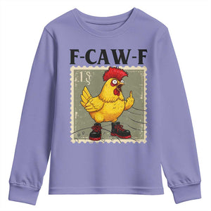 F Caw F Screaming Chicken Youth Sweatshirt Metal Heavy Punk Rock Music TS10 Violet Print Your Wear