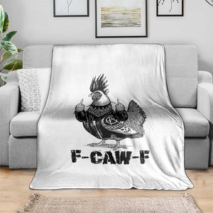F Caw F Screaming Chicken Throw Blanket Metal Heavy Punk Rock Music Lovers TS10 Print Your Wear