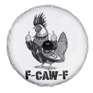 F Caw F Screaming Chicken Spare Tire Cover Metal Heavy Punk Rock Music Lovers TS10 Print Your Wear
