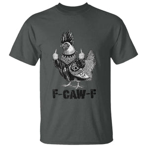 F Caw F Screaming Chicken T Shirt Metal Heavy Punk Rock Music Lovers TS10 Dark Heather Print Your Wear