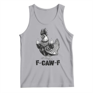 F Caw F Screaming Chicken Tank Top Metal Heavy Punk Rock Music Lovers TS10 Athletic Heather Print Your Wear