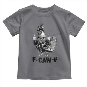 F Caw F Screaming Chicken Toddler T Shirt Metal Heavy Punk Rock Music Lovers TS10 Charcoal Print Your Wear