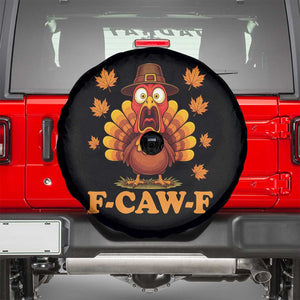 F-Caw-F Funny Turkey Spare Tire Cover Happy Thanksgiving Day Autumn Family Dinner TS10 Black Print Your Wear