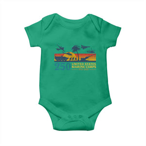 Marine 250th Anniversary Baby Onesie - Patriotic Military Gift for Veterans Baby Bodysuit TS10 Irish Green Print Your Wear