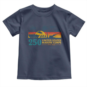 Marine 250th Anniversary Toddler T Shirt Patriotic Military Gift for Veterans TS10 Navy Print Your Wear