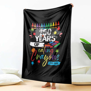 250 Years Of Eating Crayons Throw Blanket Marine Veteran 250th Anniversary TS10 Print Your Wear