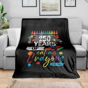 250 Years Of Eating Crayons Throw Blanket Marine Veteran 250th Anniversary TS10 Print Your Wear