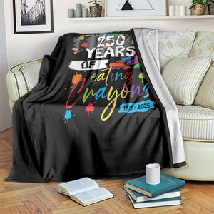 250 Years Of Eating Crayons Throw Blanket Marine Veteran 250th Anniversary TS10 Print Your Wear