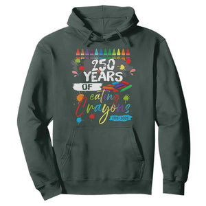 250 Years Of Eating Crayons Hoodie Marine Veteran 250th Anniversary TS10 Dark Forest Green Print Your Wear