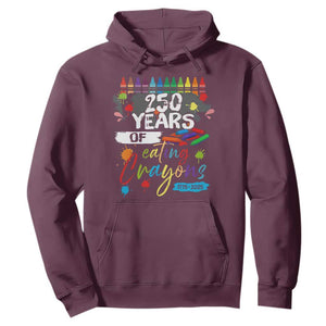 250 Years Of Eating Crayons Hoodie Marine Veteran 250th Anniversary TS10 Maroon Print Your Wear