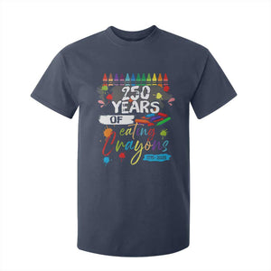 250 Years Of Eating Crayons T Shirt For Kid Marine Veteran 250th Anniversary TS10 Navy Print Your Wear