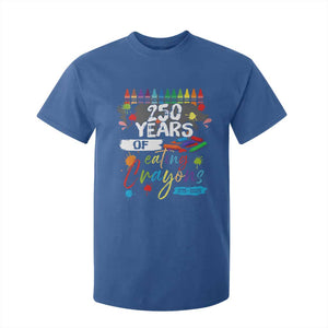 250 Years Of Eating Crayons T Shirt For Kid Marine Veteran 250th Anniversary TS10 Royal Blue Print Your Wear