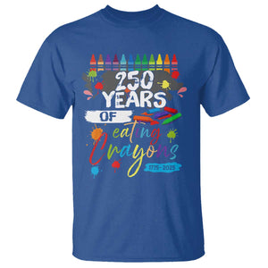250 Years Of Eating Crayons T Shirt Marine Veteran 250th Anniversary TS10 Royal Blue Print Your Wear