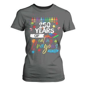 250 Years Of Eating Crayons T Shirt For Women Marine Veteran 250th Anniversary TS10 Dark Heather Print Your Wear