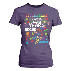 250 Years Of Eating Crayons T Shirt For Women Marine Veteran 250th Anniversary TS10 Purple Print Your Wear