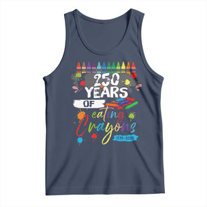 250 Years Of Eating Crayons Tank Top Marine Veteran 250th Anniversary TS10 Navy Print Your Wear