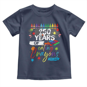 250 Years Of Eating Crayons Toddler T Shirt Marine Veteran 250th Anniversary TS10 Navy Print Your Wear