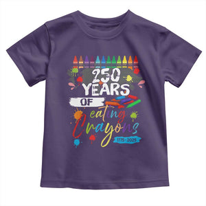 250 Years Of Eating Crayons Toddler T Shirt Marine Veteran 250th Anniversary TS10 Purple Print Your Wear