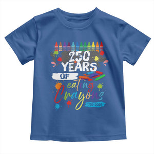 250 Years Of Eating Crayons Toddler T Shirt Marine Veteran 250th Anniversary TS10 Royal Blue Print Your Wear