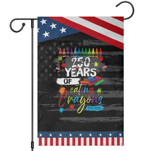 250 Years Of Eating Crayons Garden Flag Marine Veteran 250th Anniversary TS10 Distressed Black Blue Print Your Wear