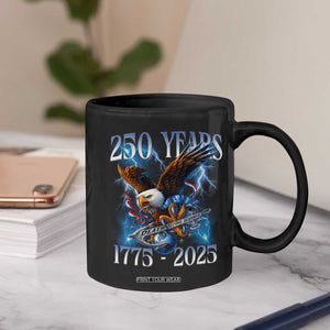 Marine Veteran 250th Anniversary Coffee Mug Eagle Patriotic Military Gift for Marines Veterans TS10 Print Your Wear