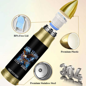 Marine Veteran 250th Anniversary Bullet Tumbler Eagle Patriotic Military Gift for Marines Veterans TS10 Print Your Wear
