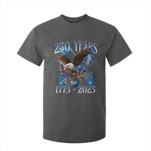 Marine Veteran 250th Anniversary T Shirt For Kid Eagle Patriotic Military Gift for Marines Veterans TS10 Dark Heather Print Your Wear