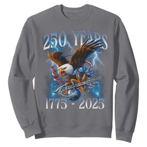 Marine Veteran 250th Anniversary Sweatshirt Eagle Patriotic Military Gift for Marines Veterans TS10 Charcoal Print Your Wear