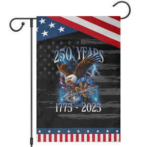 Marine Veteran 250th Anniversary Garden Flag Eagle Patriotic Military Gift for Marines Veterans TS10 Distressed Black Blue Print Your Wear