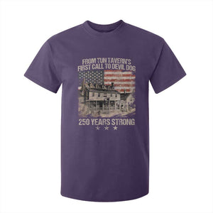 Tun Tavern 250th Anniversary T Shirt For Kid Patriotic Veteran Military Gift American Flag TS10 Purple Print Your Wear