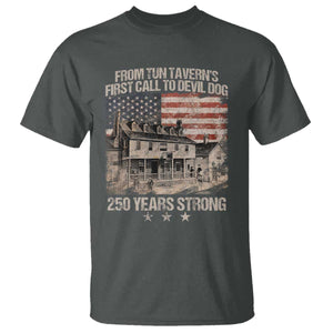Tun Tavern 250th Anniversary T Shirt Patriotic Veteran Military Gift American Flag TS10 Dark Heather Print Your Wear