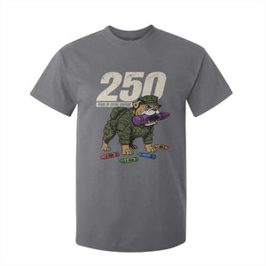 250 Years Of Eating Crayons T Shirt For Kid Vintage Bulldog Patriotic Veteran Military Gift TS10 Charcoal Print Your Wear