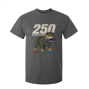 250 Years Of Eating Crayons T Shirt For Kid Vintage Bulldog Patriotic Veteran Military Gift TS10 Dark Heather Print Your Wear