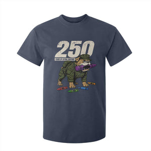 250 Years Of Eating Crayons T Shirt For Kid Vintage Bulldog Patriotic Veteran Military Gift TS10 Navy Print Your Wear