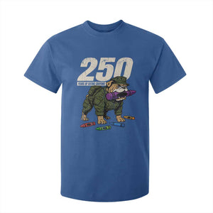 250 Years Of Eating Crayons T Shirt For Kid Vintage Bulldog Patriotic Veteran Military Gift TS10 Royal Blue Print Your Wear