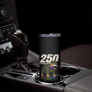 250 Years Of Eating Crayons Skinny Tumbler Vintage Bulldog Patriotic Veteran Military Gift TS10 Print Your Wear